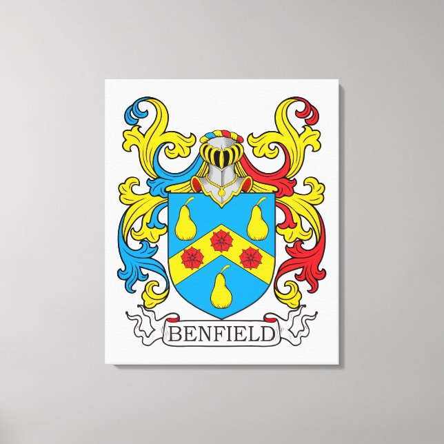 Impressão Em Tela Benfield Family Crest (Frente)