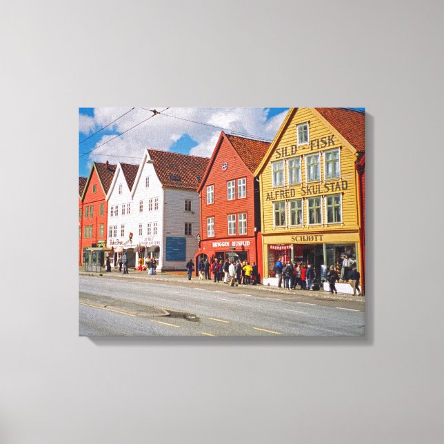 Impressão Em Tela Bergen, Noruega (Frente)