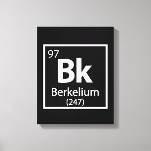 Impressão Em Tela Berkelium - Mesa periódica da ciência de Berkeley