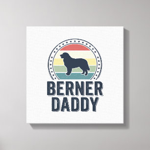 Impressão Em Tela Berner Daddy Vintage Cachorro Pai Vector Camisa De