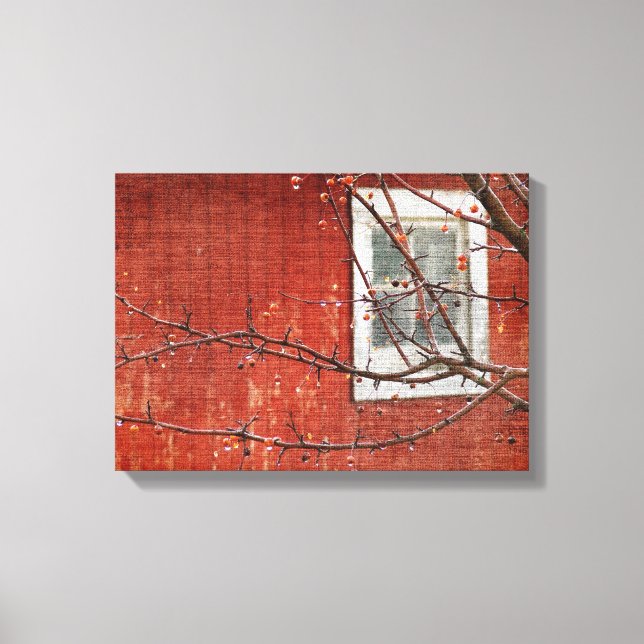 Impressão Em Tela Berries e o Red Barn (Frente)