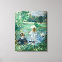 Impressão Em Tela Berthe Morisot - Ao lado de um lago