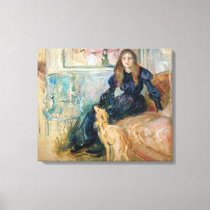 Impressão Em Tela Berthe Morisot - Julie e o seu Greyhound Laerte
