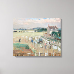 Impressão Em Tela Berthe Morisot - Pendurando a Roupa para Secar