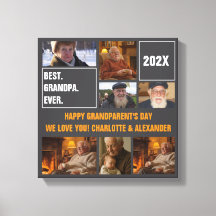 Best Grandpa Ever Photo Collage and Custom Text