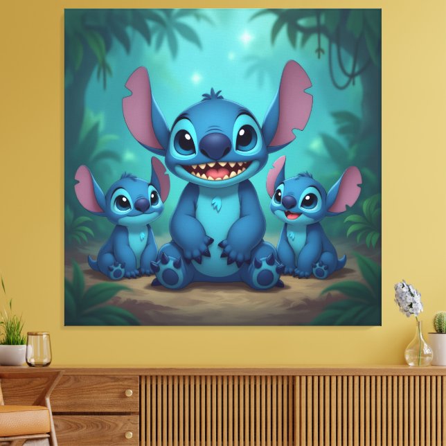 Impressão Em Tela Beste Freunde fürs Leben – Lilo & Stitch1 (Insitu(Sala de estar))