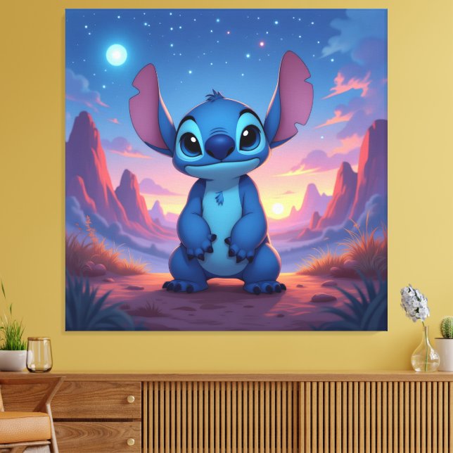 Impressão Em Tela Beste Freunde fürs Leben – Lilo & Stitch1 (Insitu(Sala de estar))