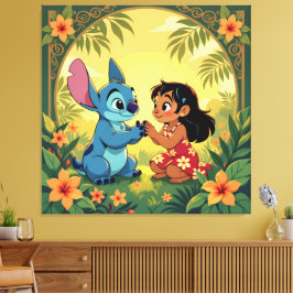 Impressão Em Tela Beste Freunde fürs Leben – Lilo & Stitch1
