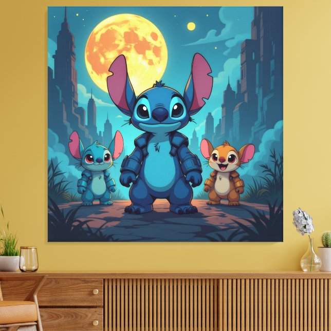 Impressão Em Tela Beste Freunde fürs Leben – Lilo & Stitch1 (Insitu(Sala de estar))