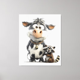 Impressão Em Tela Besties Inesperadas" Amigos Animais Wall Art