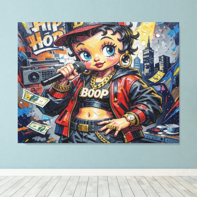 IMPRESSÃO EM TELA BETTY BOOP (Insitu(piso de madeira))
