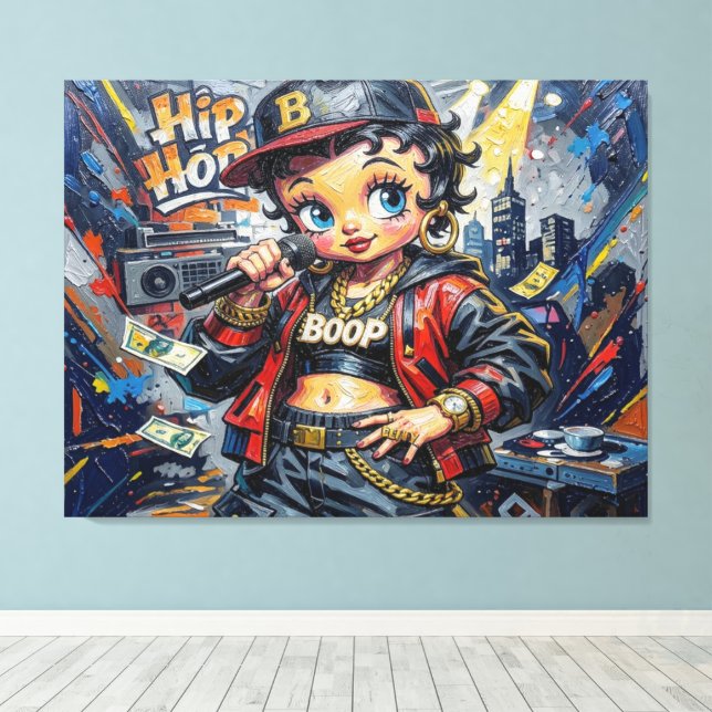 IMPRESSÃO EM TELA BETTY BOOP-4A (Insitu(piso de madeira))