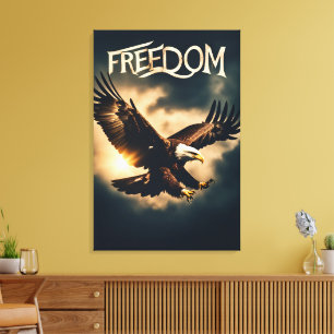 Impressão Em Tela Beyond Wings: Freedom with an Eagle