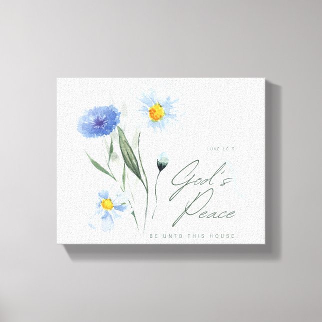 Impressão Em Tela bíblia branca azul verso dois tons textura (Frente)