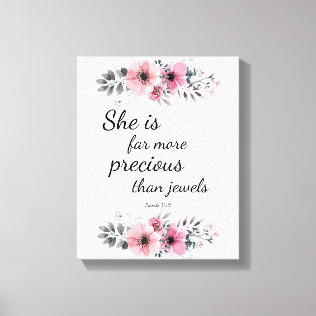 Impressão Em Tela Bíblia de Escritura de Precioso Lindo Inspirada (Frente)