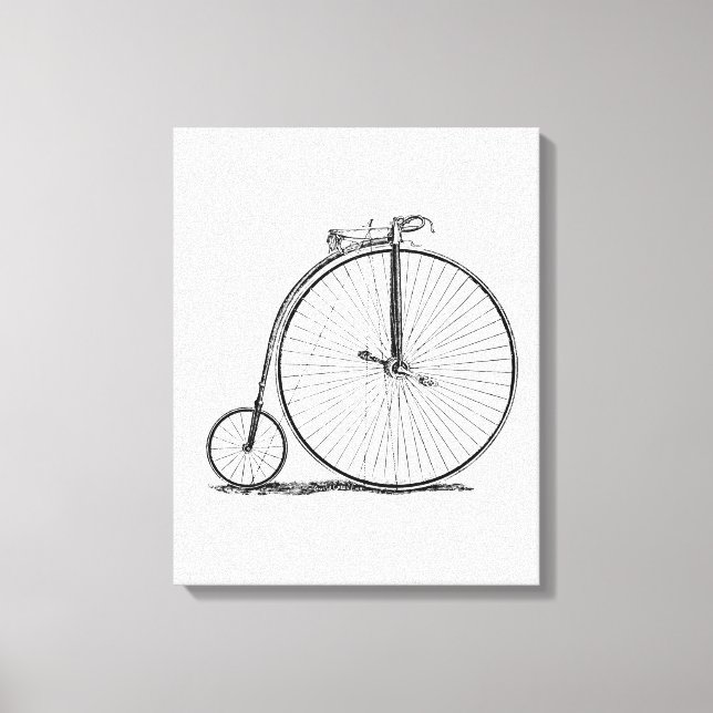 Impressão Em Tela Bicicleta de Roda Alta Penny Farthing (Frente)