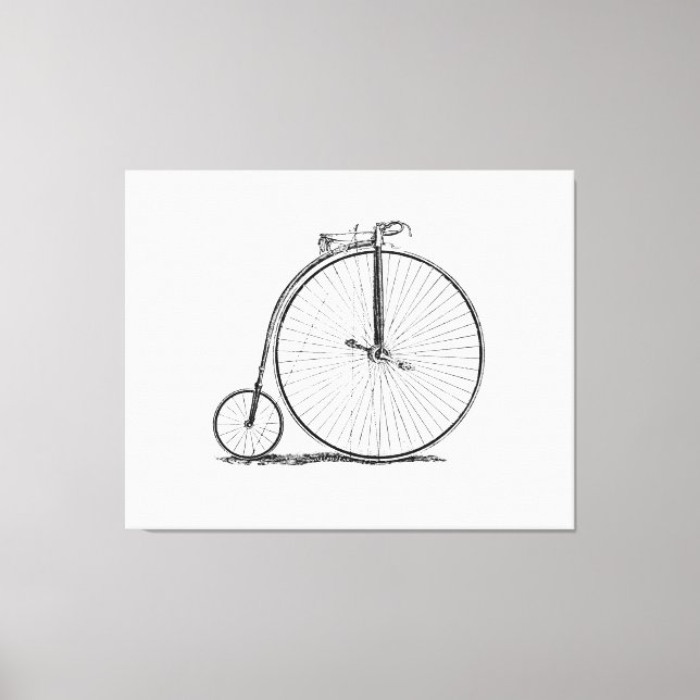 Impressão Em Tela Bicicleta de Roda Alta Penny Farthing (Frente)