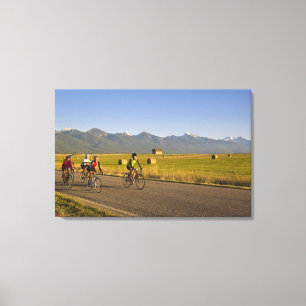 Impressão Em Tela Bicicletas de estrada andam pela estrada de terra