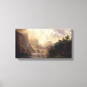 Impressão Em Tela Bierstadt entre as montanhas sererra Nevada