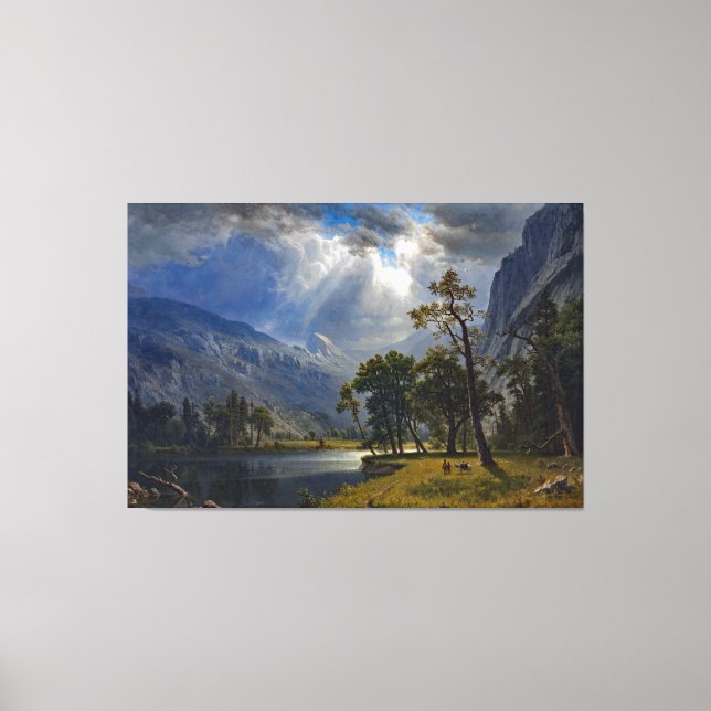 Impressão Em Tela Bierstadt Monte Starr King Yosemite Pintura (Frente)