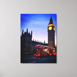 Impressão Em Tela Big Ben Londres Pôr do Sol