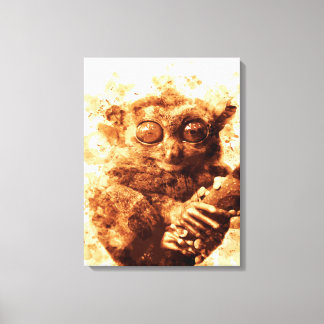 Impressão Em Tela Big Eyes Monkey Coffee Art| Funny Monkey Design