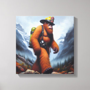 Impressão Em Tela Bigfoot o Bombeiro Quente