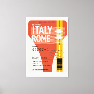 Impressão Em Tela bilhete de férias Itália Roma