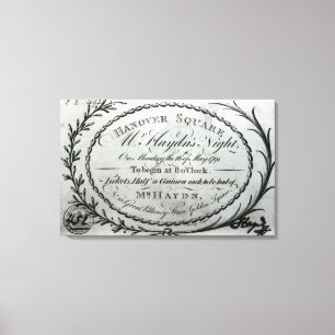 Impressão Em Tela Bilhete para 'Sr. Noite de Haydn em Hanover