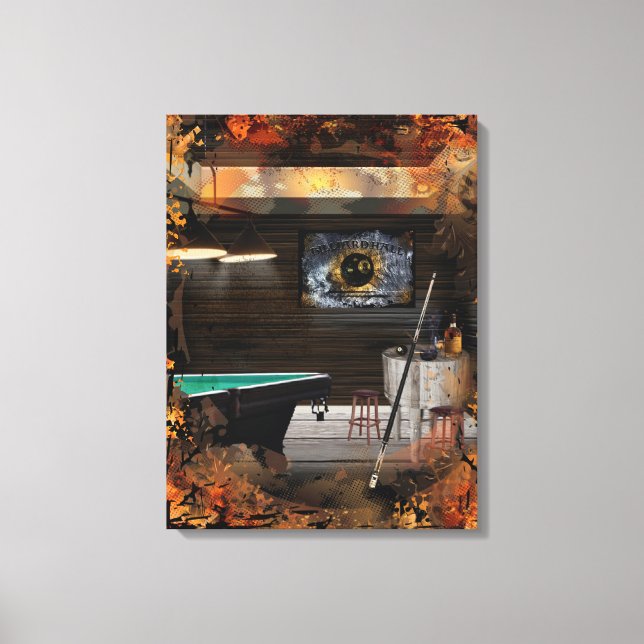 Impressão Em Tela Billiards Cue Sport (Frente)