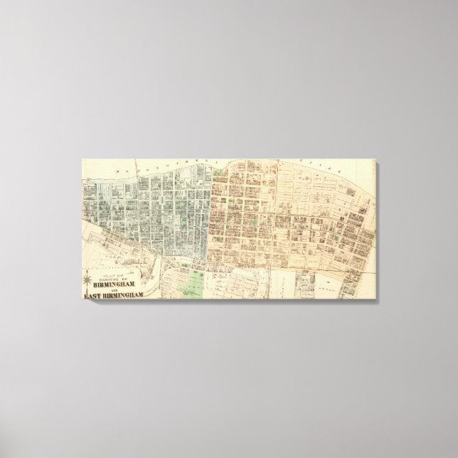 Impressão Em Tela Birmingham, E Birmingham (Frente)