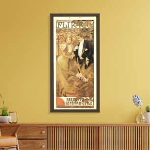 Impressão Em Tela Biscoitos Flirt Art Nouveau Vintage, Alphonse Much