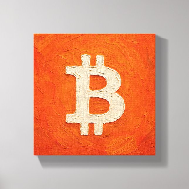 Impressão Em Tela Bitcoin Padrão (Óleo, Estilo: 3) (Frente)