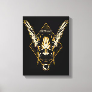 Impressão Em Tela Black Adam   Hawkman Helmet Graphic