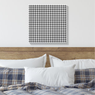 Impressão Em Tela Black and White Houndstooth by Shirley Taylor