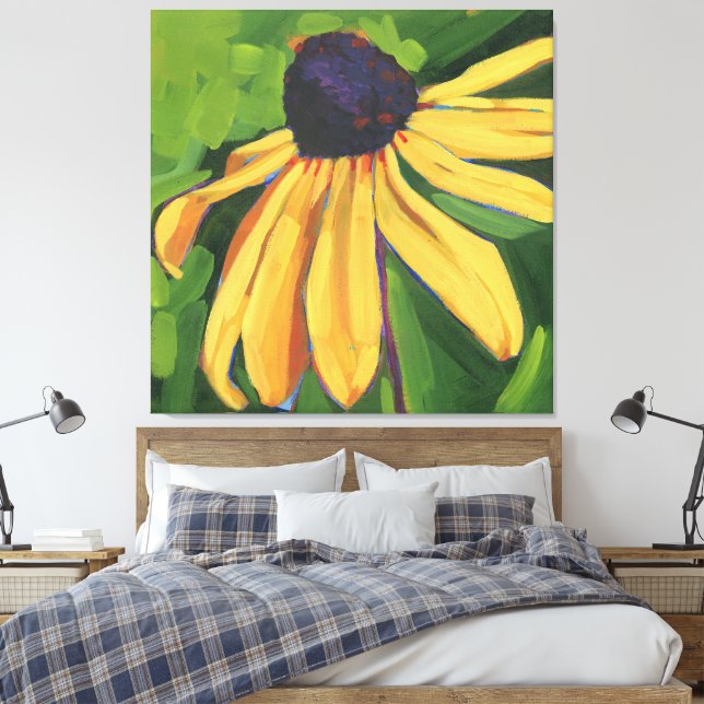 Impressão Em Tela Black Eyed Susan Large Floral (Insitu(Quarto))