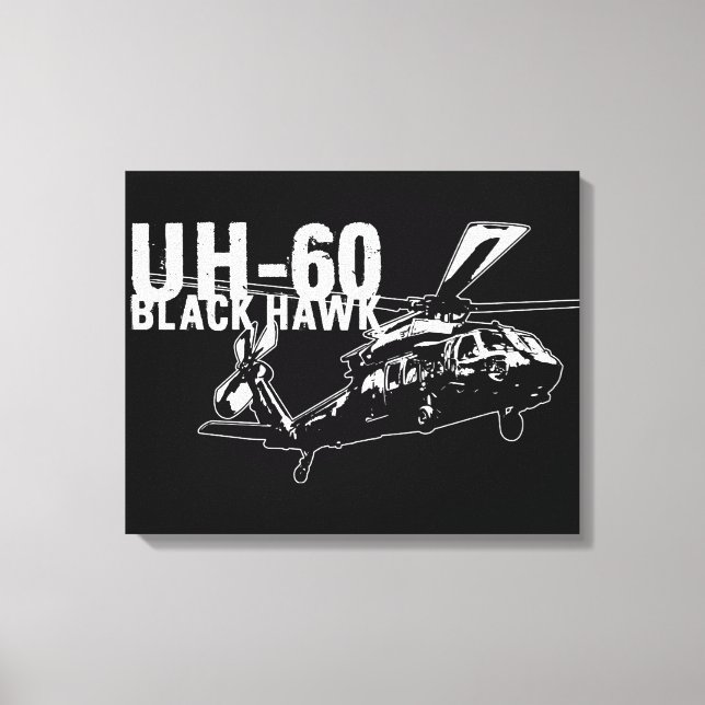 Impressão Em Tela Black Hawk (Frente)