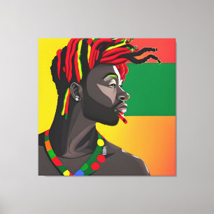 Impressão Em Tela Black King Melanin Man Bruh Men Son Prince