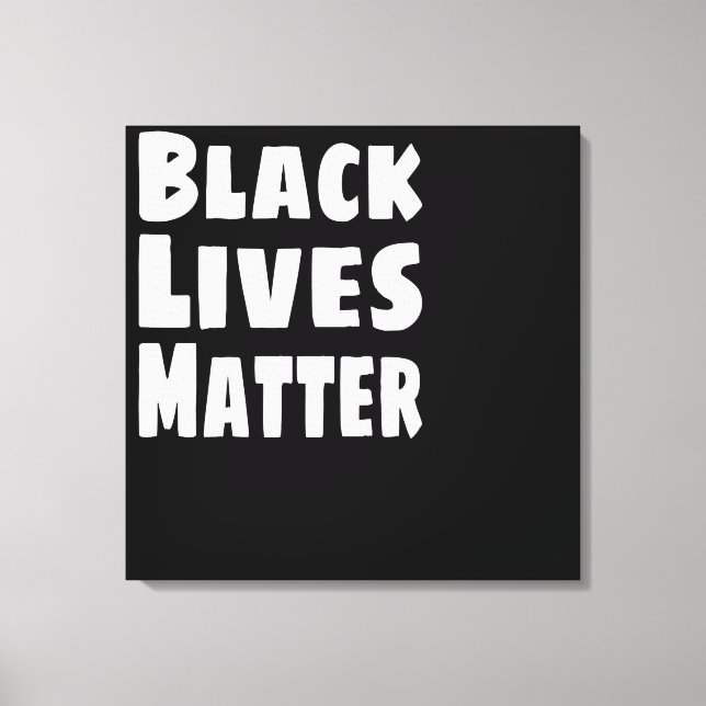 Impressão Em Tela Black Lives é importante BLM (Frente)