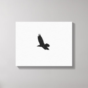 Impressão Em Tela Black & White Flying Black Raven 11x14