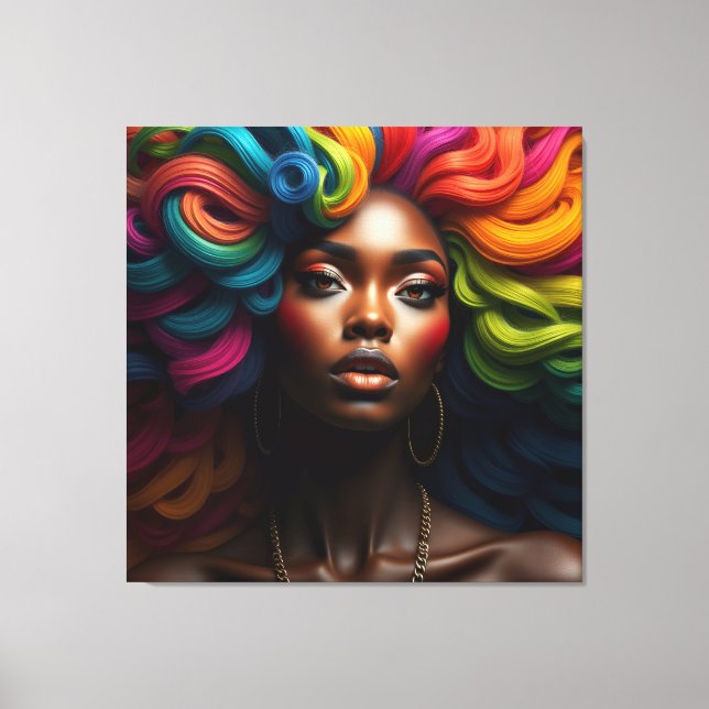 Impressão Em Tela Black woman melanin sistas brown skin girls sista  (Frente)