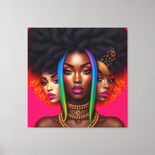 Impressão Em Tela Black woman melanin sistas brown skin girls sista  (Frente)