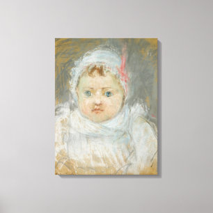 Impressão Em Tela Blanche Pontillon como um bebê, 1872 (pastel no