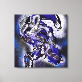 Impressão Em Tela Blauer Traum. Abstrakt