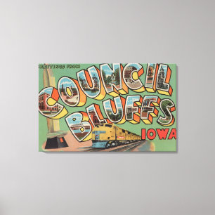 Impressão Em Tela Blefes do Conselho, Iowa - grandes cenas da letra