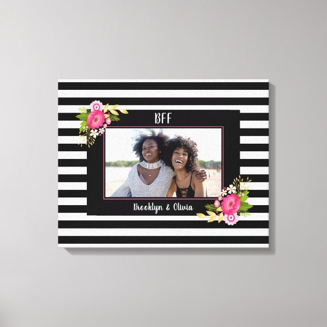 Impressão Em Tela Bloco de Fotografias dos Melhores Amigos do BFF pa (Frente)