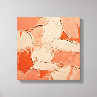 Impressão Em Tela Blocos de Argila Coral Terracota Terrosa Wal