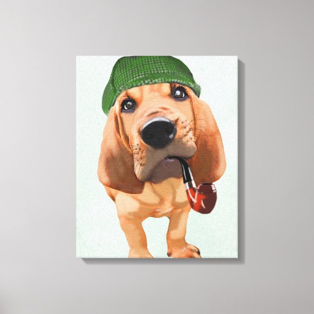 Impressão Em Tela Bloodhound Sherlock Holmes (Frente)