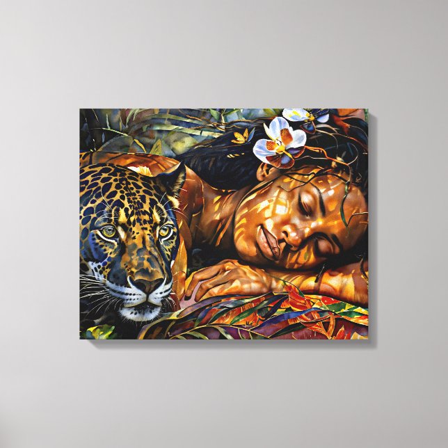 Impressão Em Tela Bloom De Jaguar - Mulheres Na Amazônia (Frente)