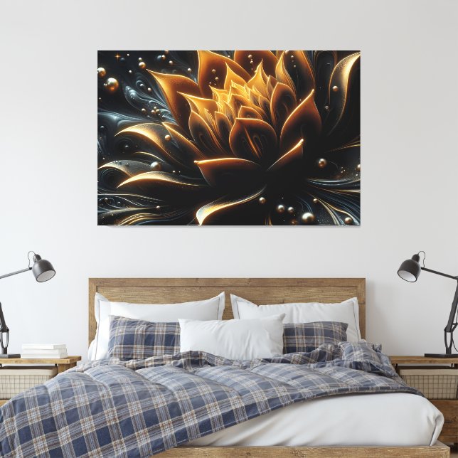 Impressão Em Tela Bloom de ouro nas Profundidades do Crepúsculo (Insitu(Quarto))